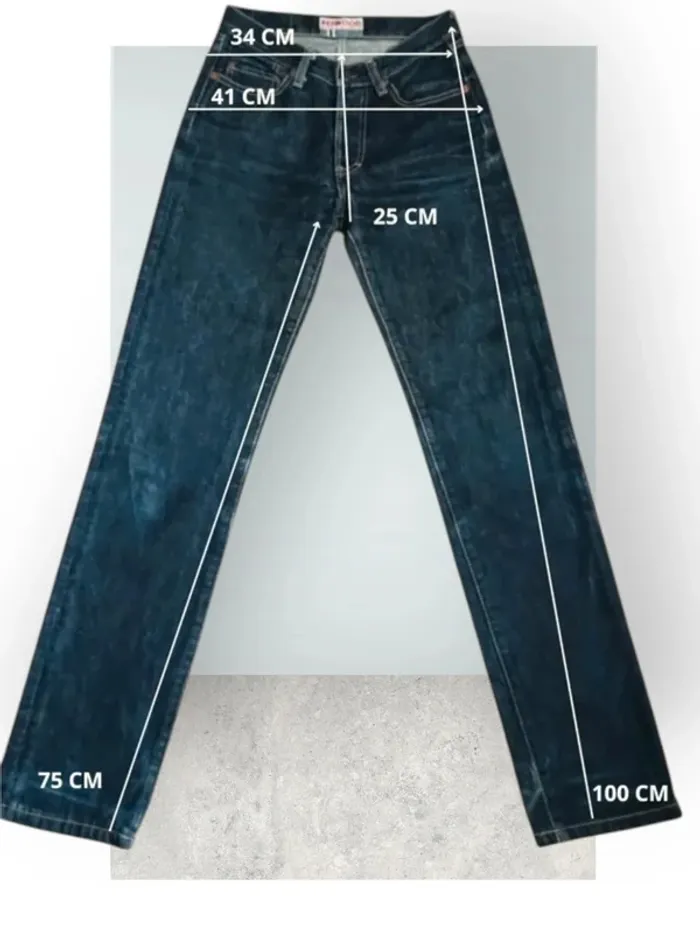 Jean Redwood , coupe straight ,taille mi-haute ,100 % coton - photo numéro 13