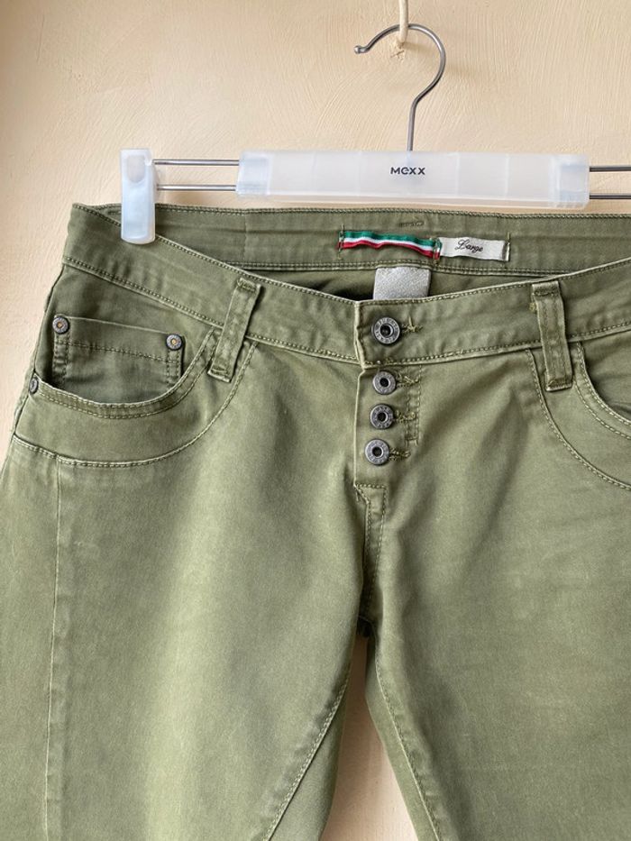 Pantalon kaki taille basse Please L - photo numéro 2