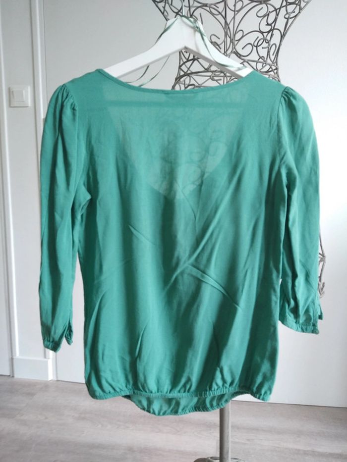 Jolie blouse légère verte - photo numéro 4