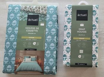 Housse de couette + drap housse + 2 taies neuves