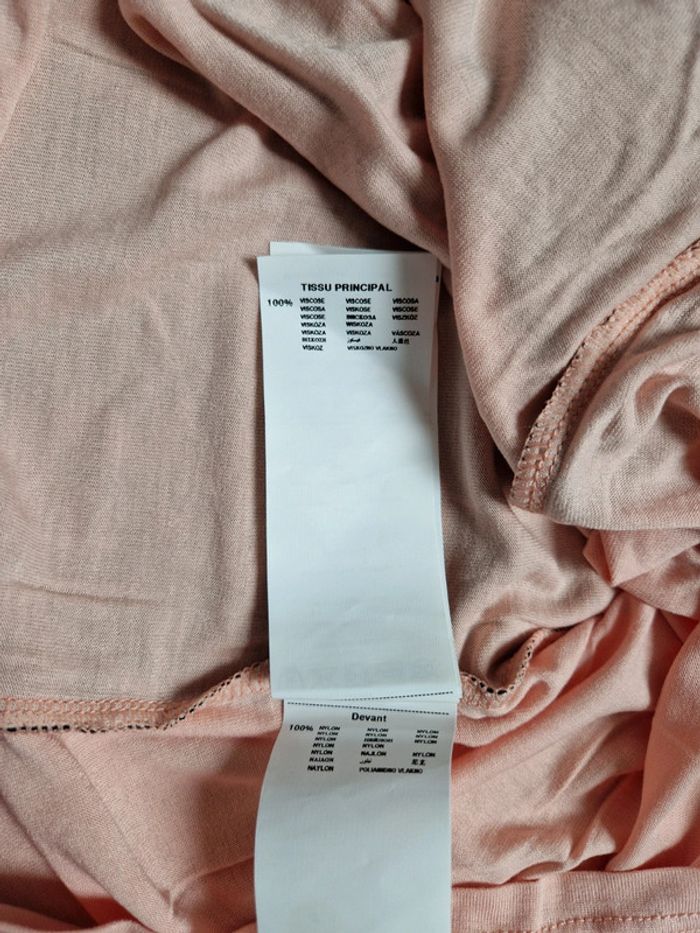 Débardeur promod XS neuf avec étiquette rose et noir effet dentelle - photo numéro 7