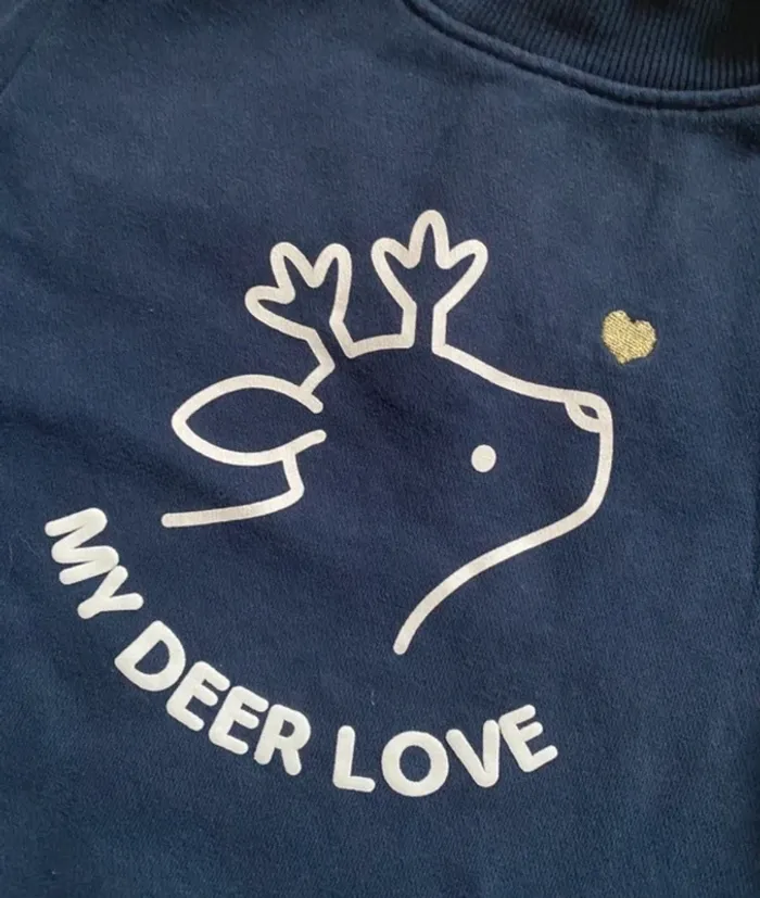 Joli sweat avec petit renne  « My deer love » - photo numéro 2
