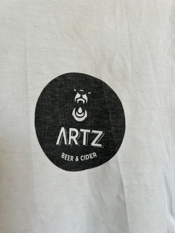 588 – t-shirt blanc et flocage noir Artz Beer & Cider - photo numéro 2