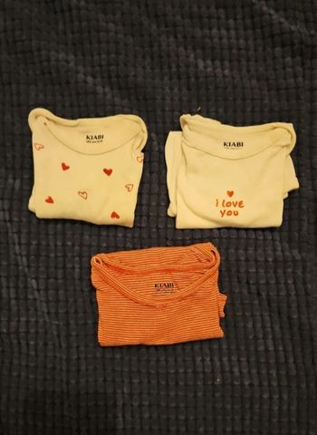 3 bodies kiabi cœur 18 mois