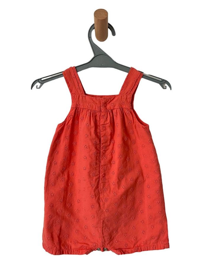 Combishort orange (broderies fleurs) - Vertbaudet 9 mois (71cm) - photo numéro 3