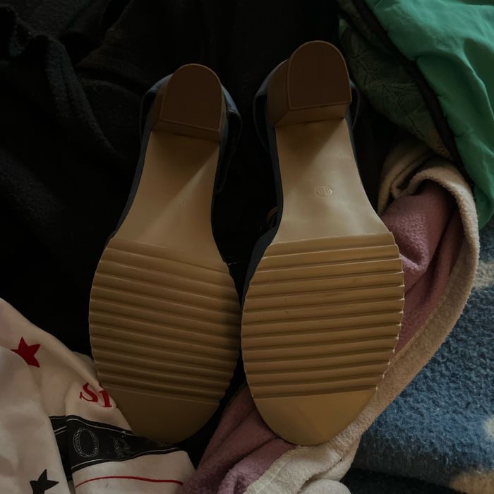 Sandales à talon bleu - photo numéro 2