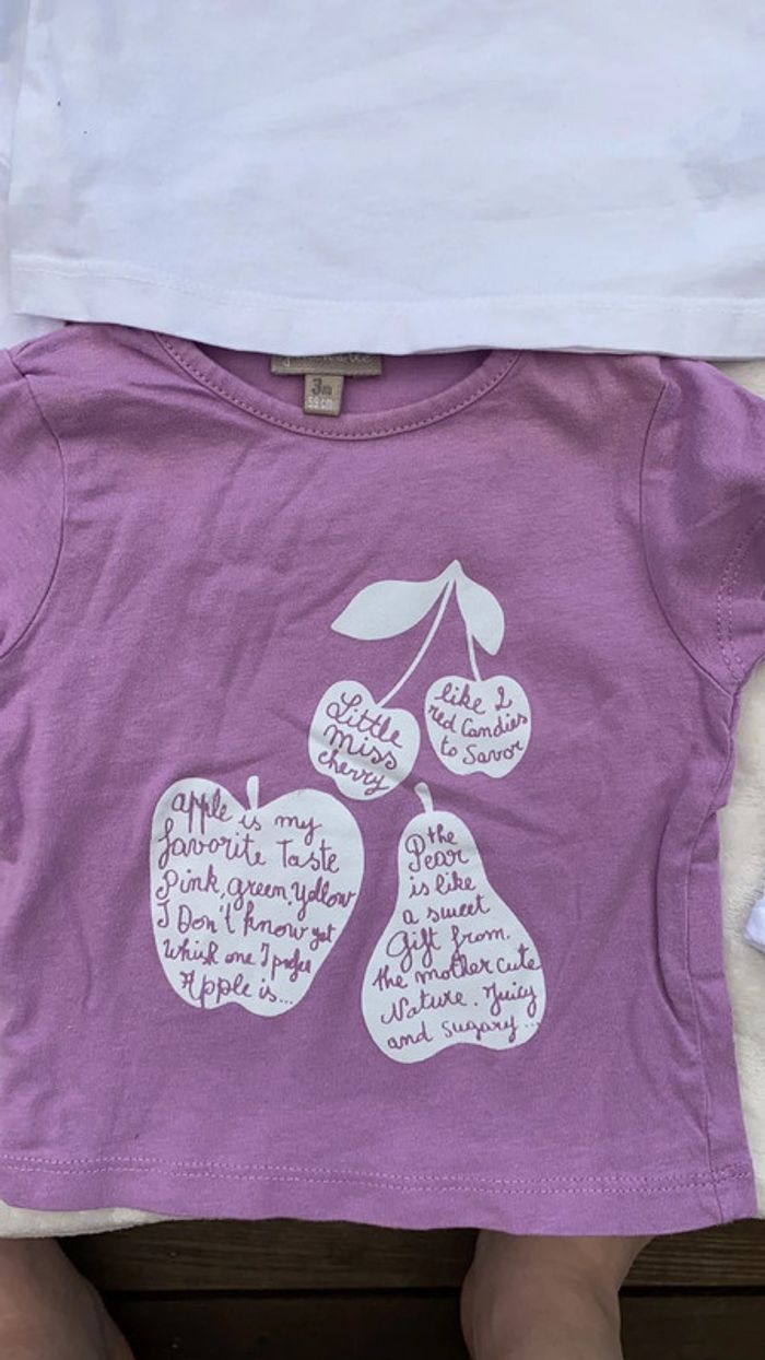Lot de 9 t-shirt manche courte - 3 mois - photo numéro 7
