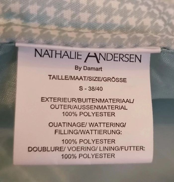 Doudou ou veste matelassée bleu ciel blanc Nathalie Andersen by Damart - photo numéro 11