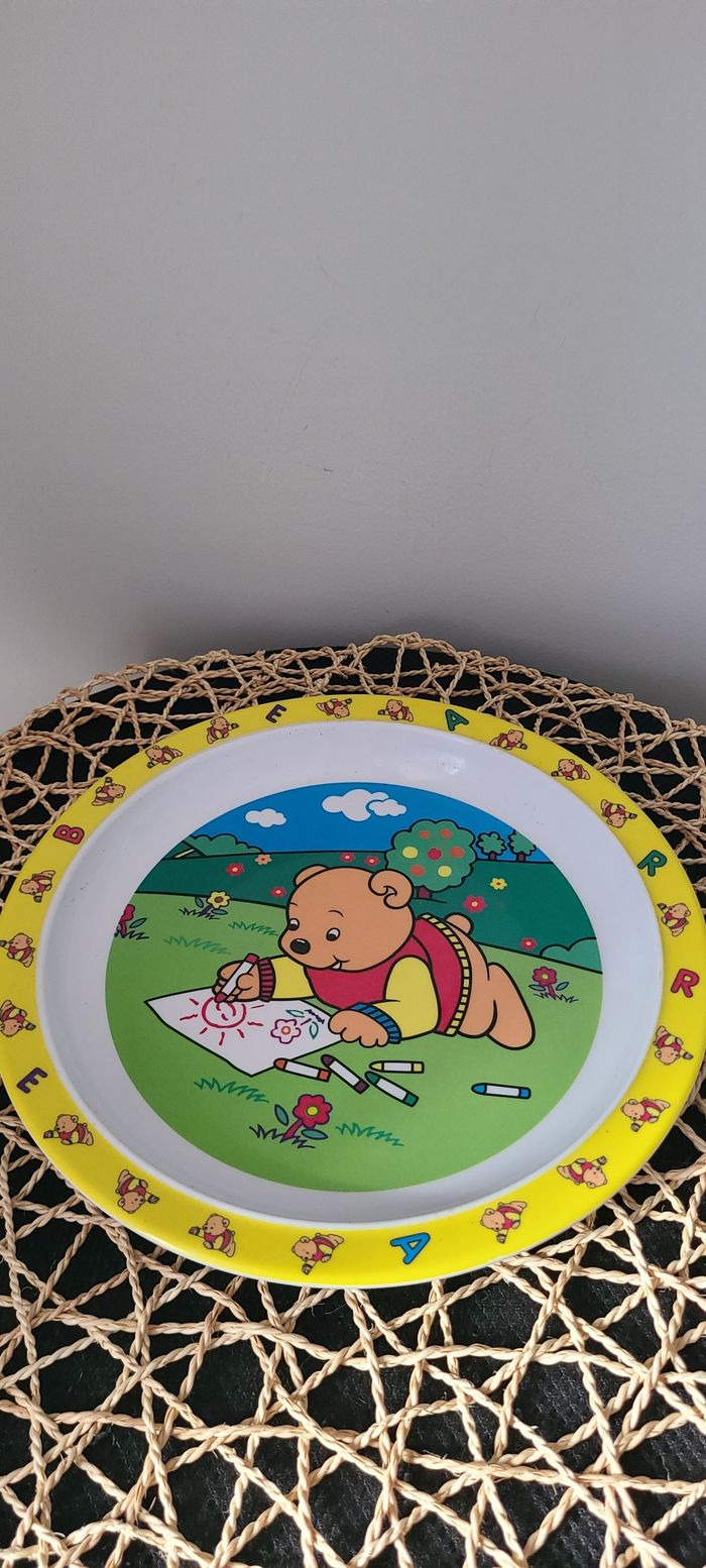 assiette enfant motif ourson - photo numéro 2