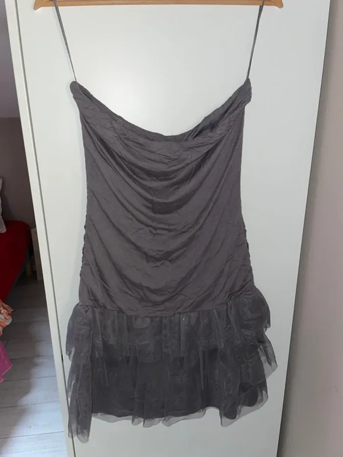 Robe grise Naf Naf M - photo numéro 3