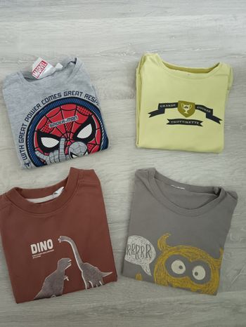 Lot de 4 t shirts manches longues 