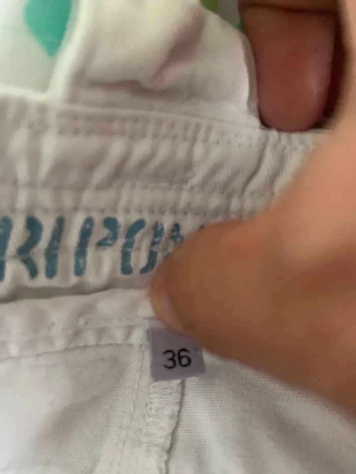 Pantalon en toile blanc. - photo numéro 3