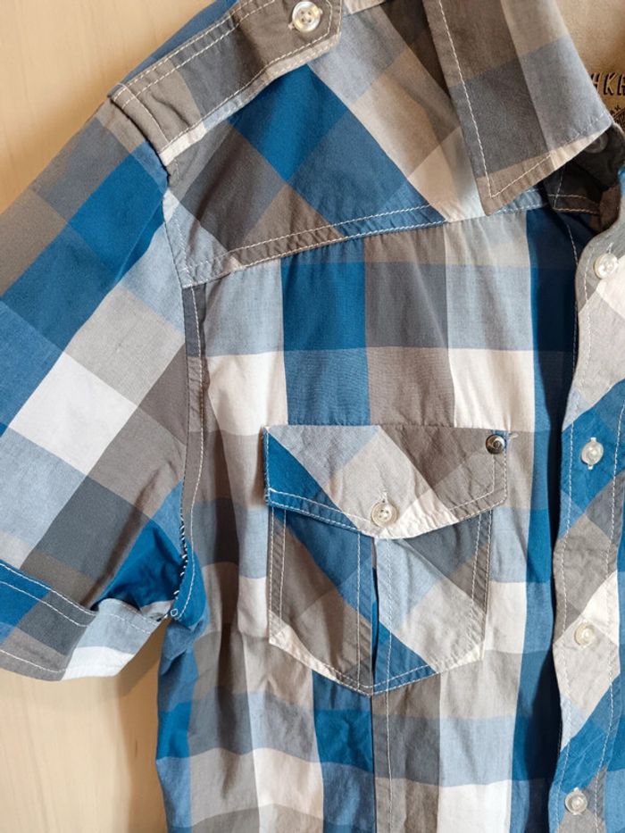 Chemise manches courtes Bershka - photo numéro 3