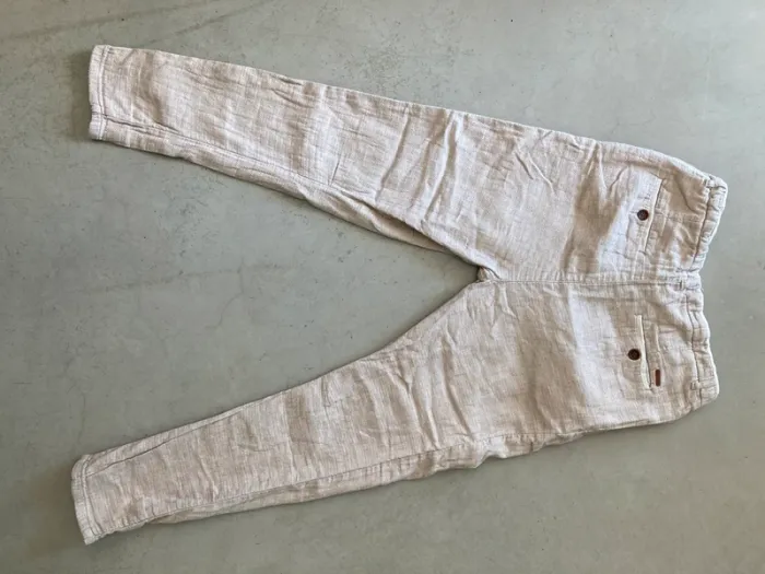 Pantalon beige chic Zara 11 ans garçon chic - photo numéro 3