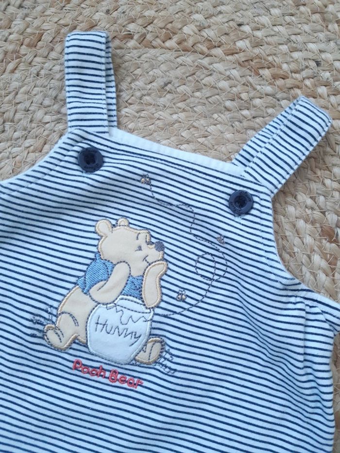 Salopette rayée Winnie l'ourson Disney 1 mois - photo numéro 2