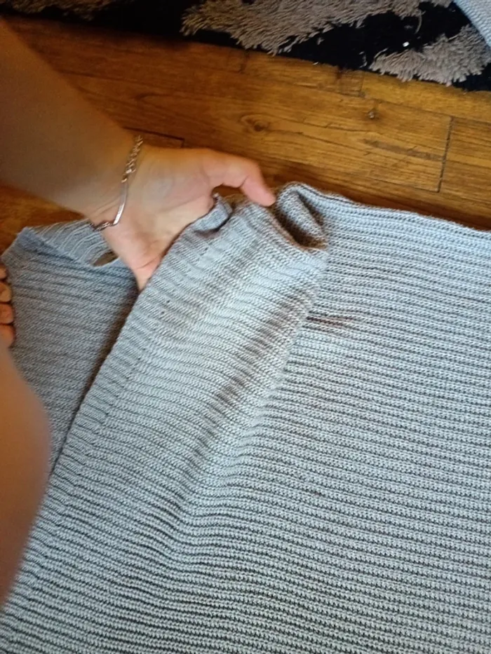 Pull en maille gris femme - photo numéro 2