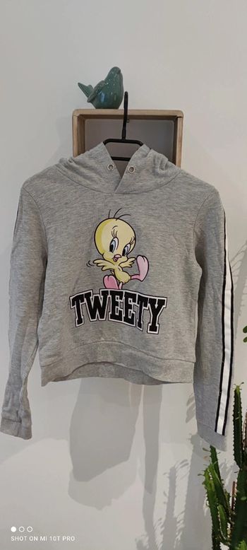 Sweat capuche tweety 14+🍭 h&m