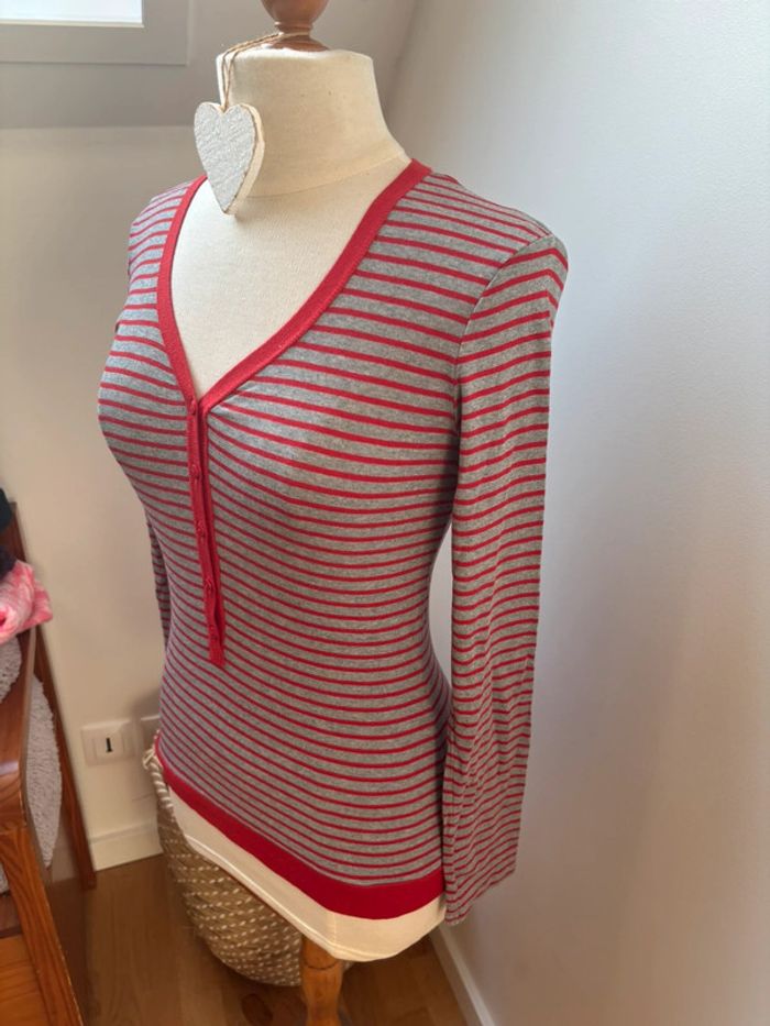 T-shirt ML - marinière - Taille 40 - photo numéro 5