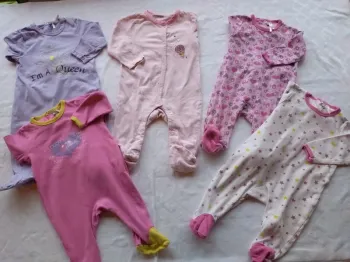 Lot 5 pyjamas demi saison été fille 9 mois