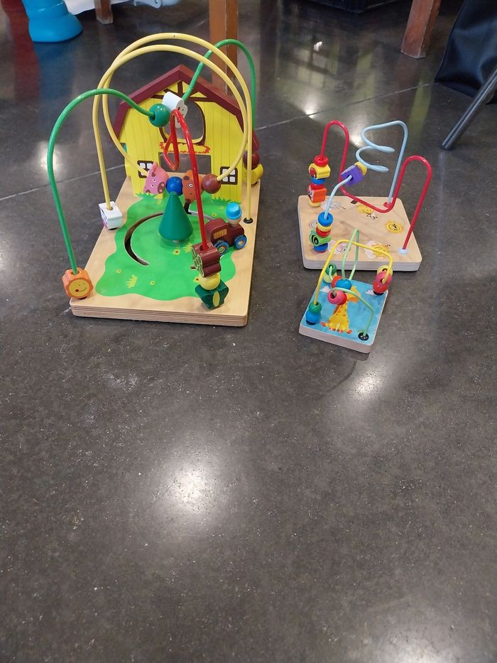 Lot de 3 jeux d'éveil en bois