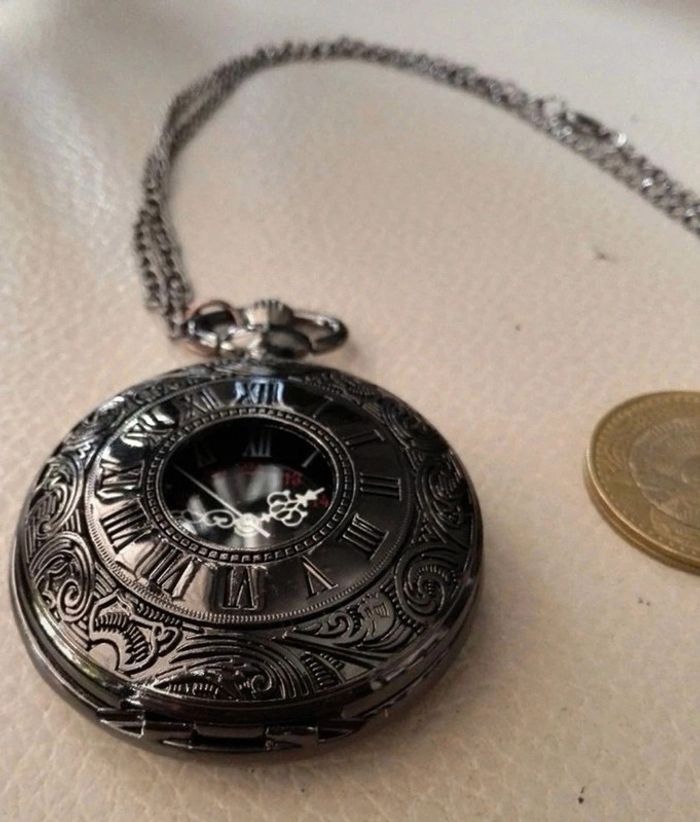 F99 montre à gousset rétro vintage originale bronze noire - photo numéro 3