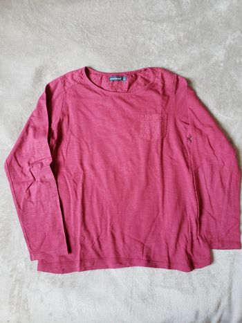 T-shirt manches longues bordeaux taille 10 ans