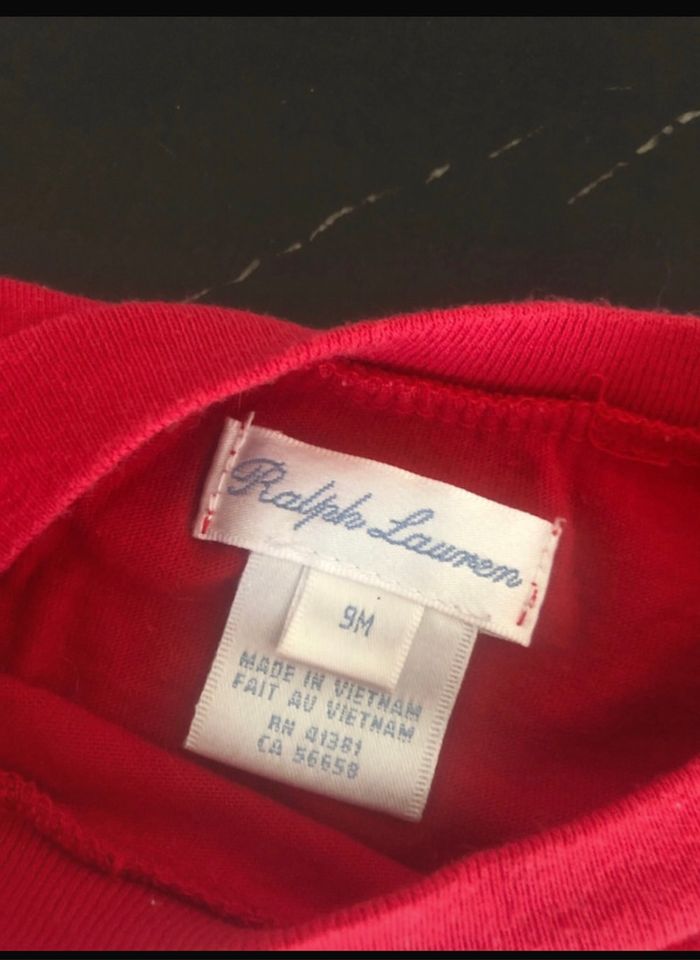 T shirt Ralph Lauren 9 mois - photo numéro 3