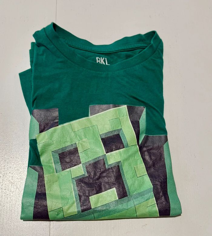 Lot Minecraft garçon – 8/10 ans – 2 t-shirts + 1 veste Creeper - photo numéro 4