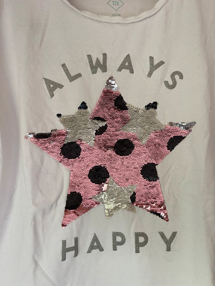 Teeshirt manches longues sequins 14 ans - photo numéro 2