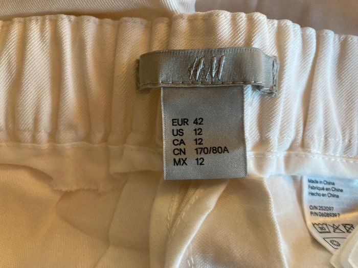 Pantalon costume fluide blanc crème H&M taille 42 - photo numéro 5