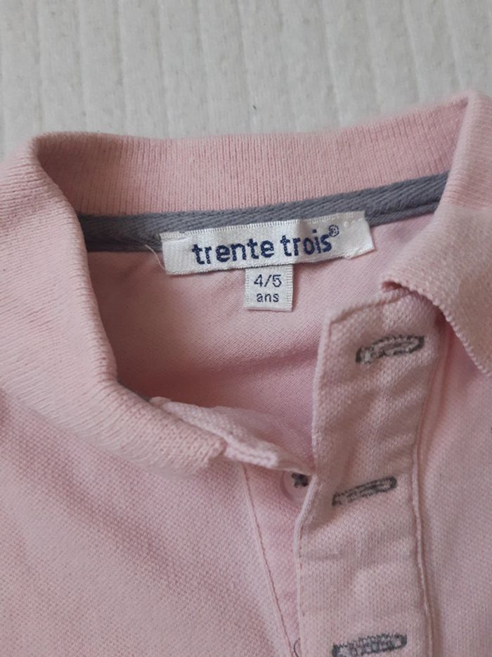 Polo rose Trente Trois 4/5 ans - photo numéro 3