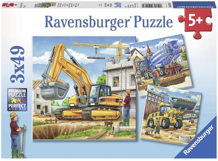 Ravensburger Puzzle grands véhicules de chantier 09226 3x49 pièces