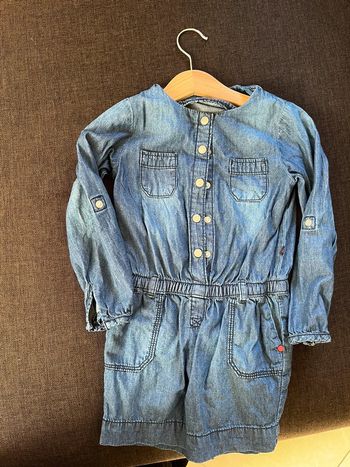 Combinaison short en jean 4 ans Okaidi