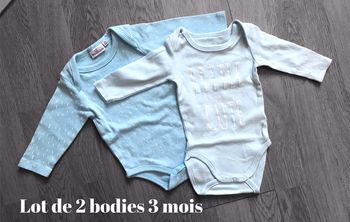 Lot de 2 bodies 3 mois pommette et tex