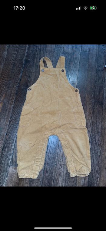 Salopette velour Bout’chou 12 mois