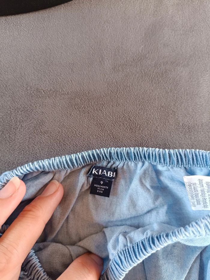 Robe été style jeans + boomer assorti Fille 9 mois Kiabi 100% coton - photo numéro 8
