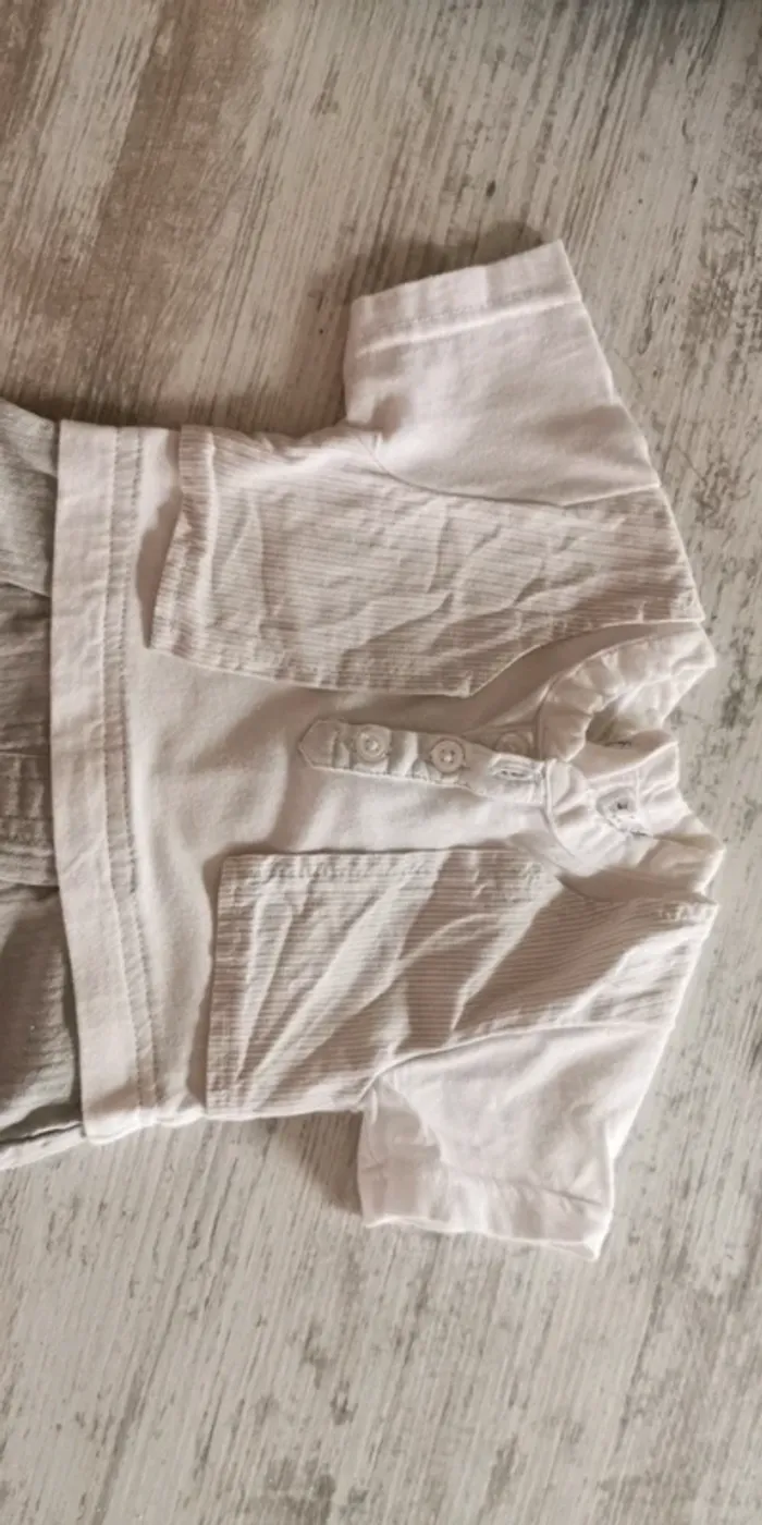 Combinaison short manches courtes effet costume 3 pièces 3 mois Kitchoun - photo numéro 2
