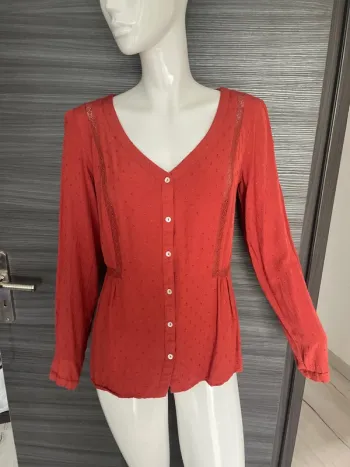 Blouse couleur rouille