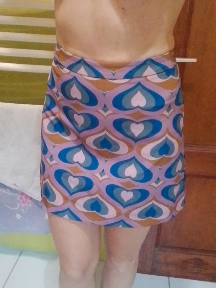 Mini Jupe femme Motif cœur psychédélique Pimkie - photo numéro 3