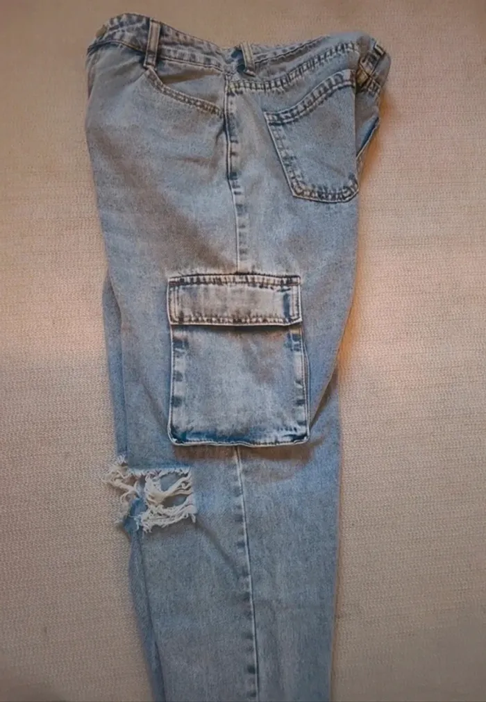 Jean's large troué taille M - photo numéro 6