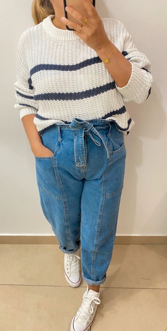 Superbe Pull Bicolore Taille M - photo numéro 2