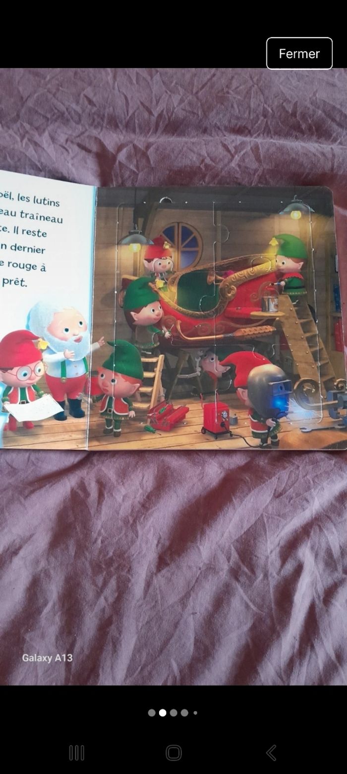 Livre puzzle le traîneau de Noël - photo numéro 2