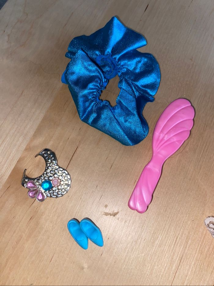 Barbie Mattel poupée Jewel secrets 1986 blonde rose argent collier - photo numéro 6