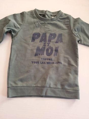 Pull 18 mois gemo papa et moi contre les méchants