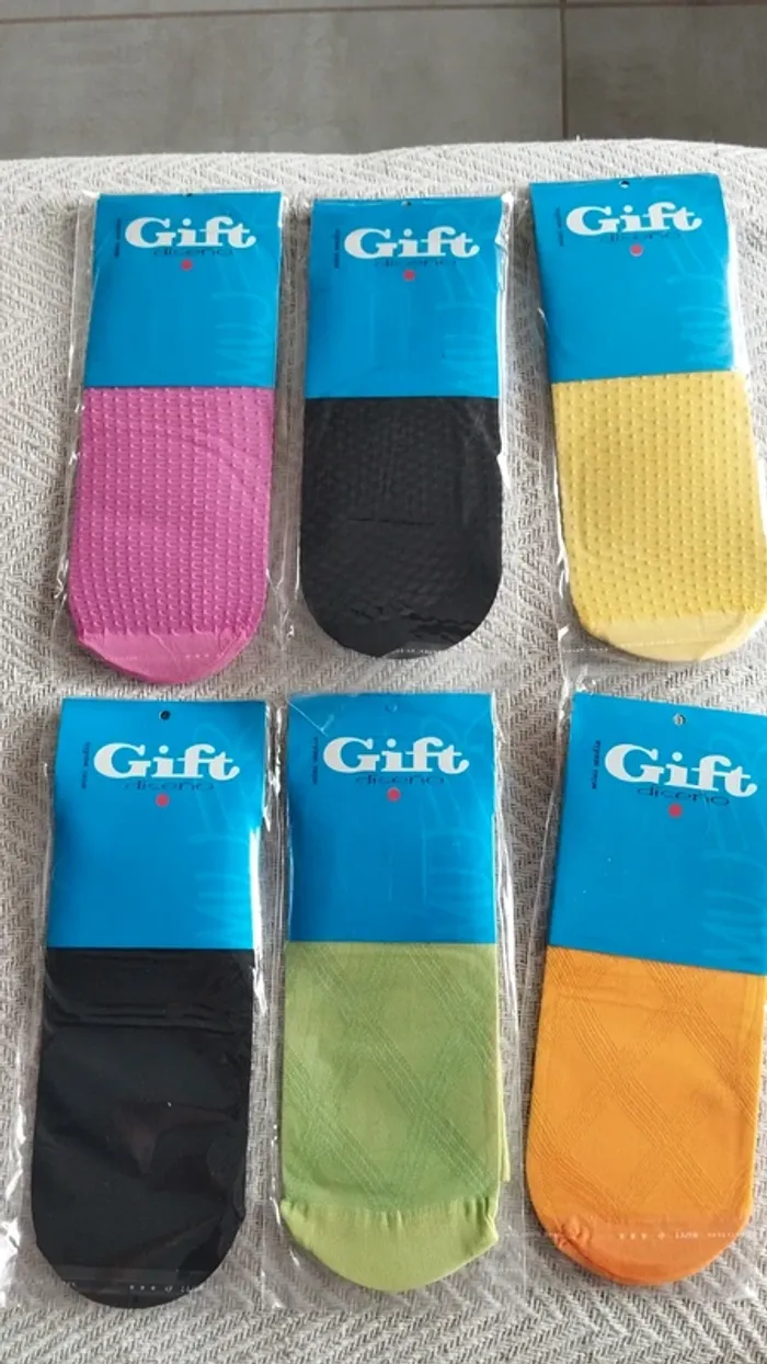 Lot de 6 paires de mi bas divers coloris femme taille unique - photo numéro 2