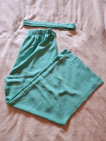 Pantalon à jambes larges / palazzo turquoise TU 36/40