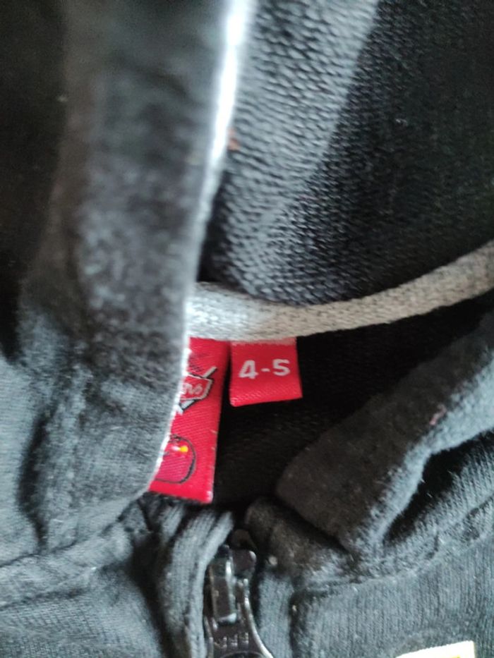 Gilet à capuche cars 4/5 ans - photo numéro 3