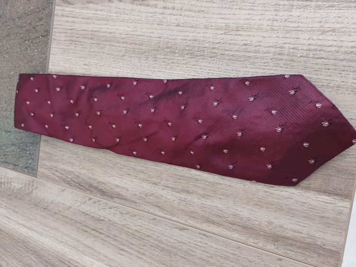 Lot 4 cravates bordeaux- bleu- marron-vert