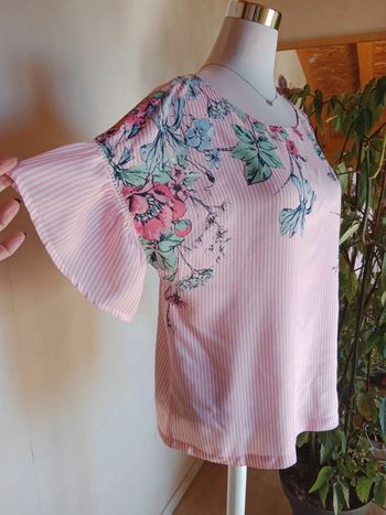 Chemise rayée ajouré
