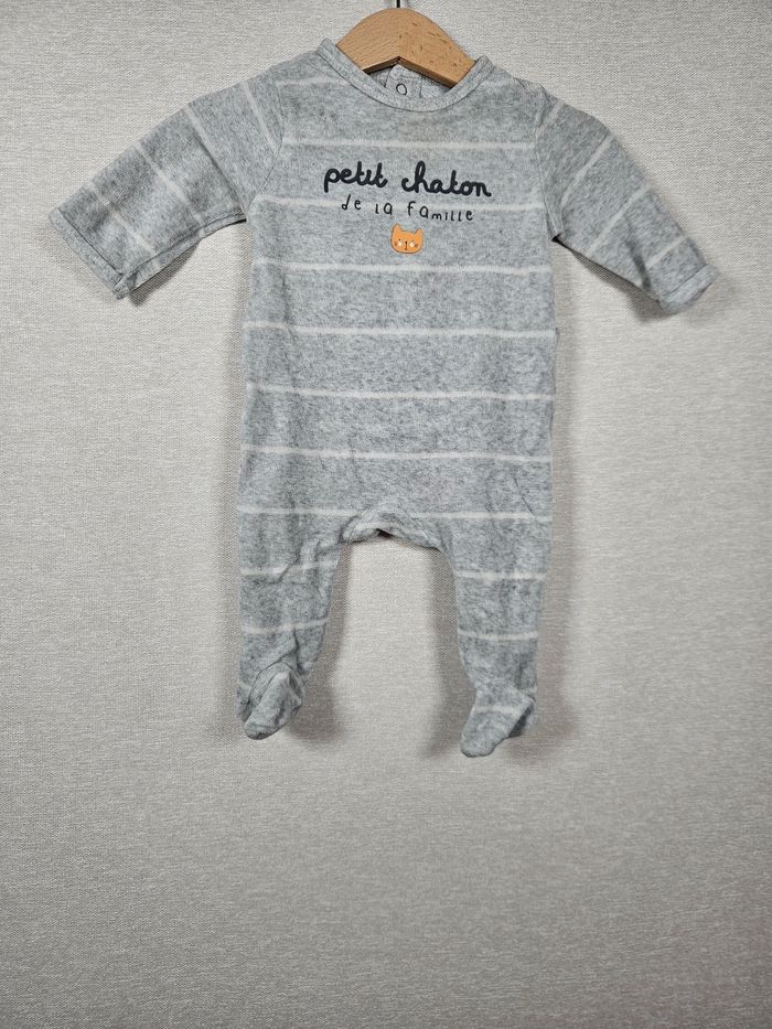 Pyjama velours kiabi 3 mois 56-62cm